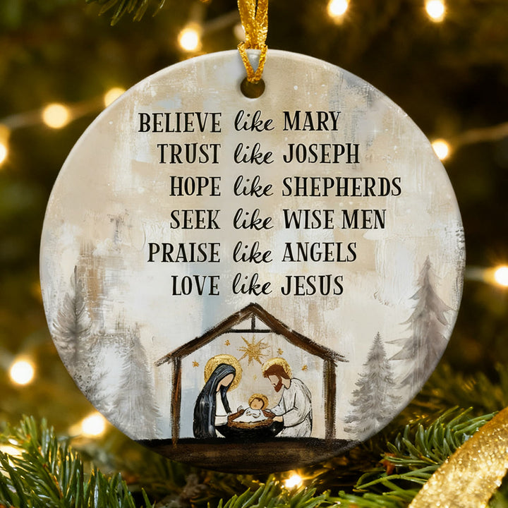 Christliche Weihnachtsdekoration mit Tugendspruch: Stilvolles Glaubenssymbol für die Weihnachtszeit - image 3