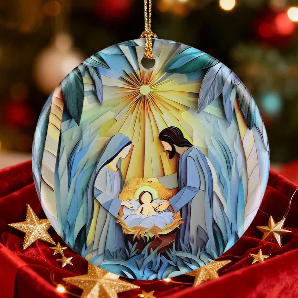 Christliche Weihnachtsdekoration „Lichterstrahl“ von Christianartworkshop: Ein Symbol der sanften Gnade für weihnachtliche Momente - image 3