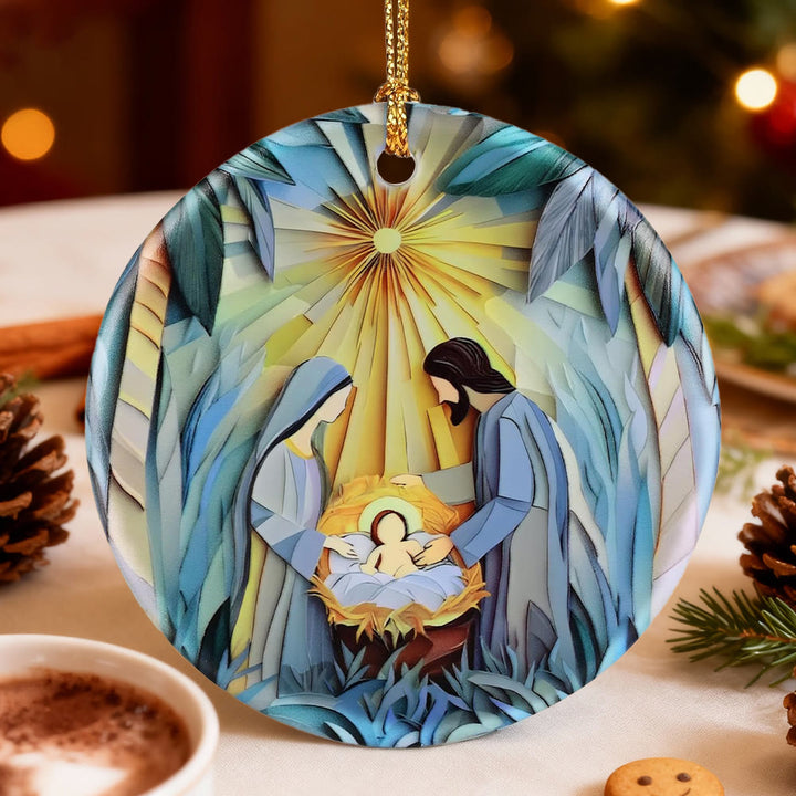 Christliche Weihnachtsdekoration „Lichterstrahl“ von Christianartworkshop: Ein Symbol der sanften Gnade für weihnachtliche Momente - image 2