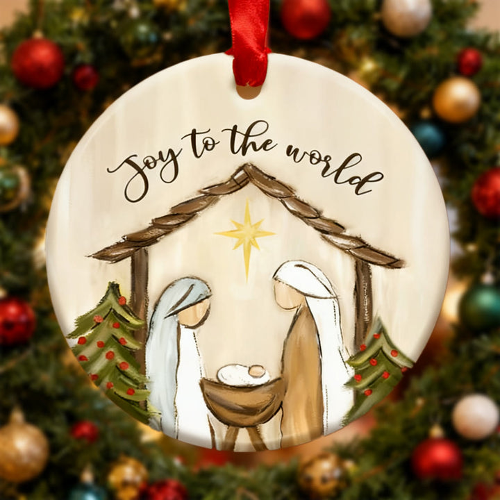 Christliche Kunstwerkstatt: Weihnachtsschmuck „Freude der Welt“: Erinnerung an Glauben und Freude für den Weihnachtsbaum - image 2
