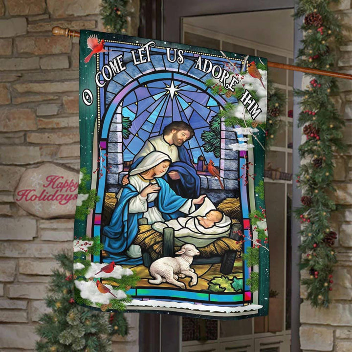 Christianartworkshop Krippen- und Schaf-Gartenflagge: Symbol der sanften Gnade für weihnachtliche Gärten - image 7