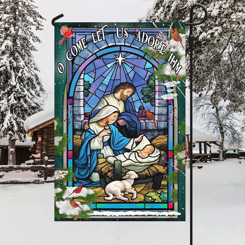 Christianartworkshop Krippen- und Schaf-Gartenflagge: Symbol der sanften Gnade für weihnachtliche Gärten - image 10