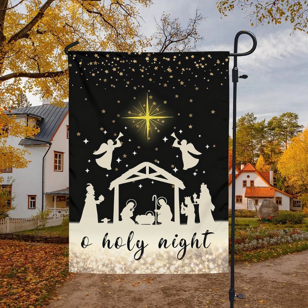 Christianartworkshop: Beschauliche Krippen-Gartenflagge: Erinnerung an die ständige Gnade für Zuhause - image 16