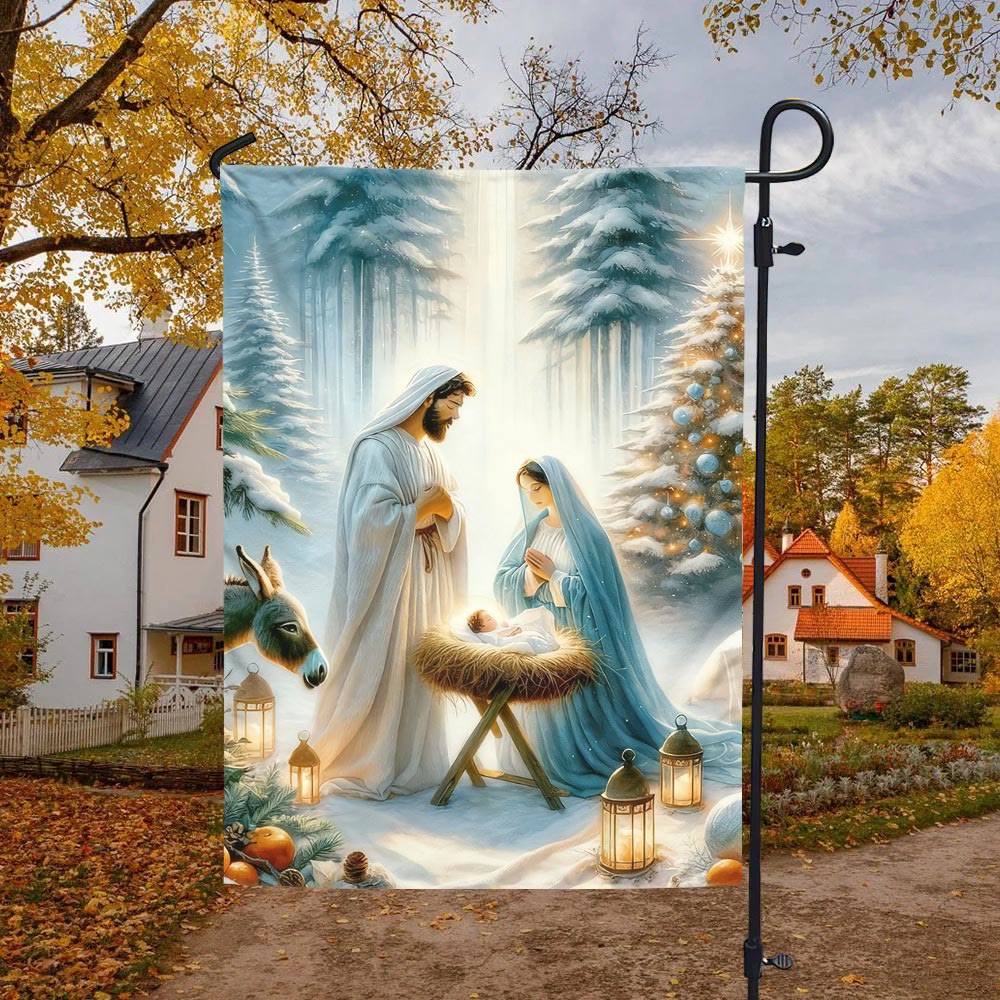Christianartworkshop Jesus ist der Grund Krippen-Gartenflagge: Erinnerung an Glaube und Freude für den Garten - image 10