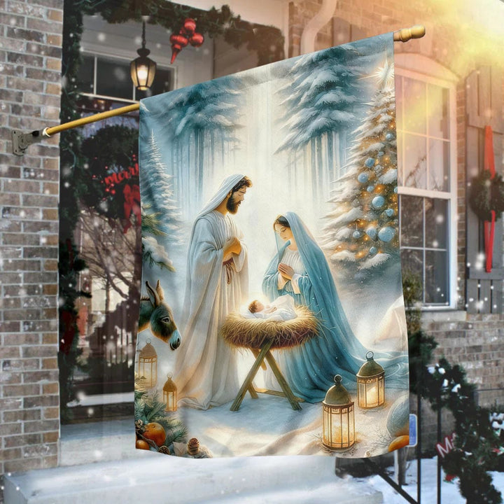 Christianartworkshop Jesus ist der Grund Krippen-Gartenflagge: Erinnerung an Glaube und Freude für den Garten - image 7