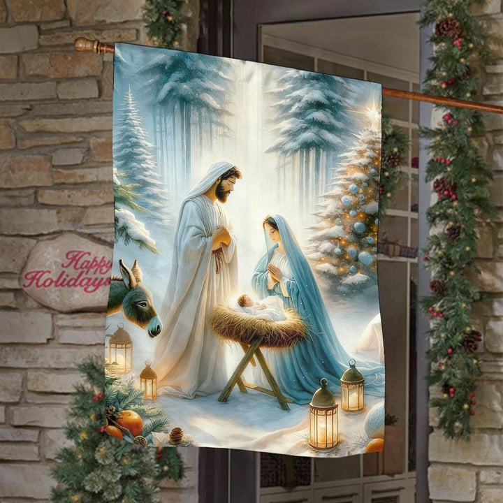 Christianartworkshop Jesus ist der Grund Krippen-Gartenflagge: Erinnerung an Glaube und Freude für den Garten - image 8