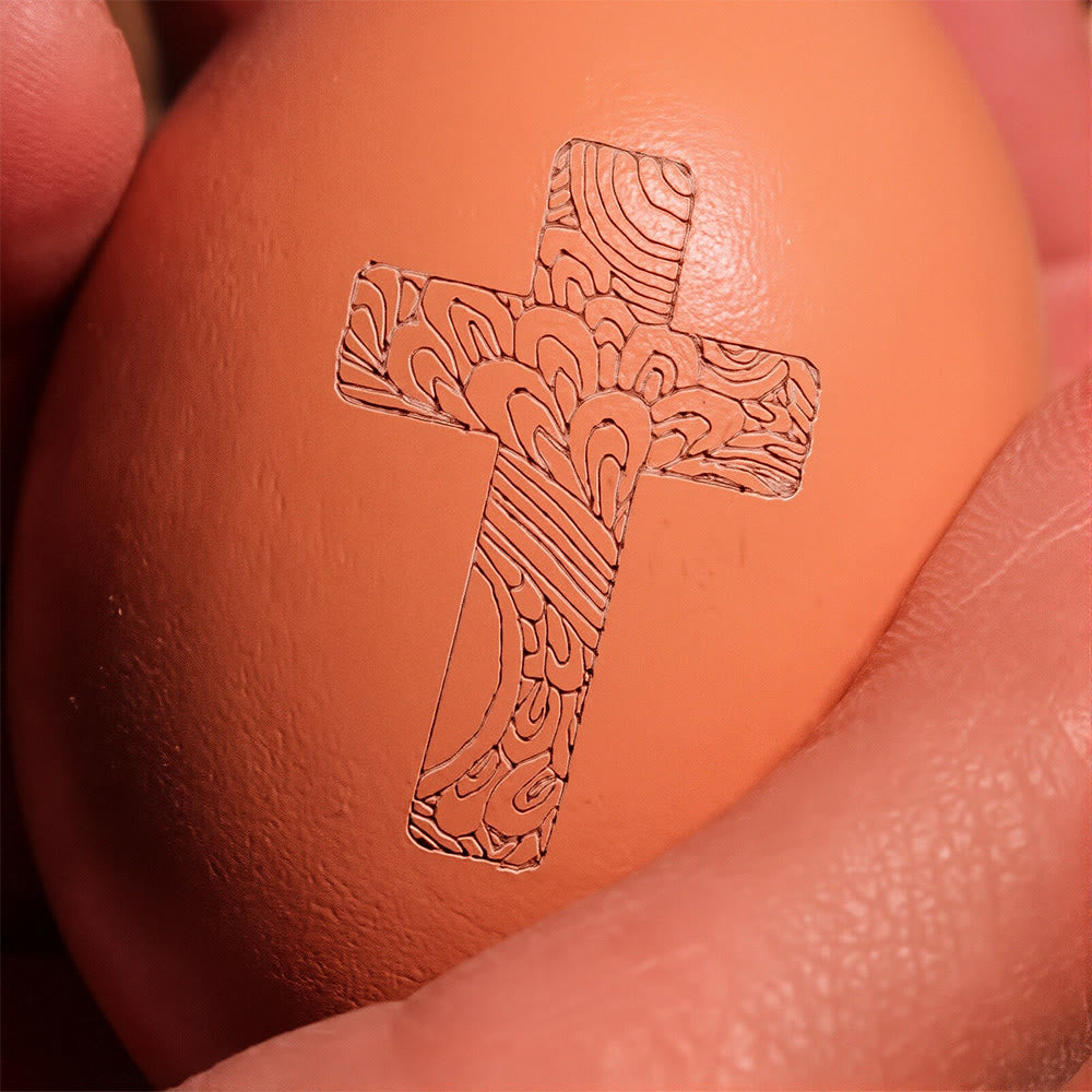 Christianartworkshop Ostereier-Dekoration mit Kreuzmotiv: Erinnerung an Glaube und Hoffnung für Räume - image 1