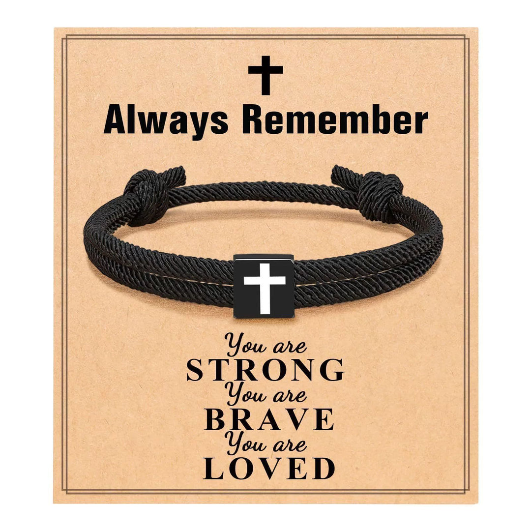 Christianartworkshop Milano Seilkreuz-Armband mit Geschenkkarte: Ein liebevoller Segen für Taufe und besondere Anlässe - Vergiss nie - image 21