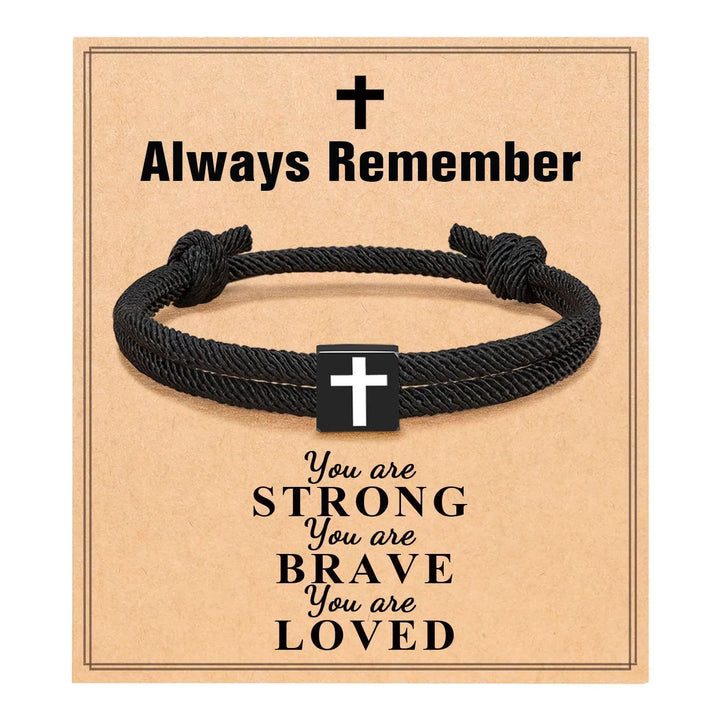 Christianartworkshop Milano Seilkreuz-Armband mit Geschenkkarte: Ein liebevoller Segen für Taufe und besondere Anlässe - Vergiss nie - image 21