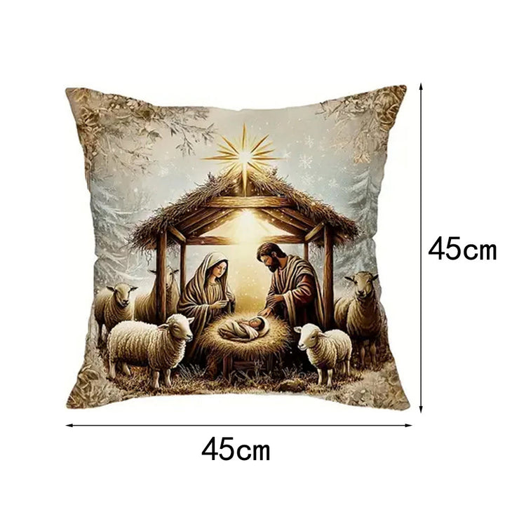 Christianartworkshop Krippenkissen-Set (4-teilig): Ruhiger Begleiter für Wohnbereiche - D - 17,7''*17,7''/45*45cm - image 16