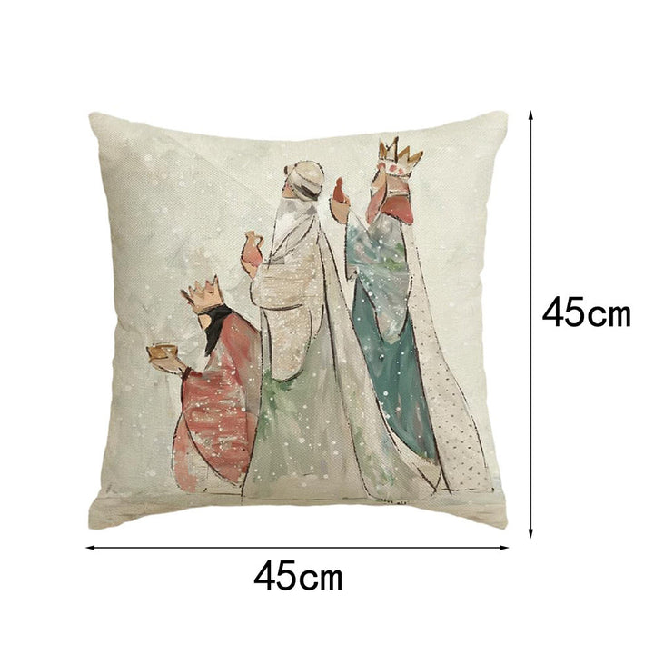 Christianartworkshop Kissen-Set „Heilige Nacht“: Stilvolles Glaubenssymbol für gemütliche Dekoration - B - 45 x 45 cm - image 9