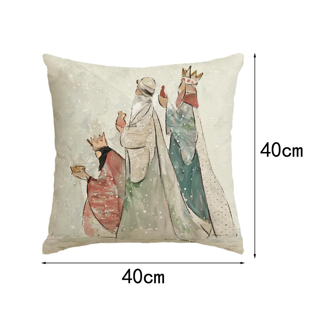 Christianartworkshop Kissen-Set „Heilige Nacht“: Stilvolles Glaubenssymbol für gemütliche Dekoration - B - 40 x 40 cm - image 8
