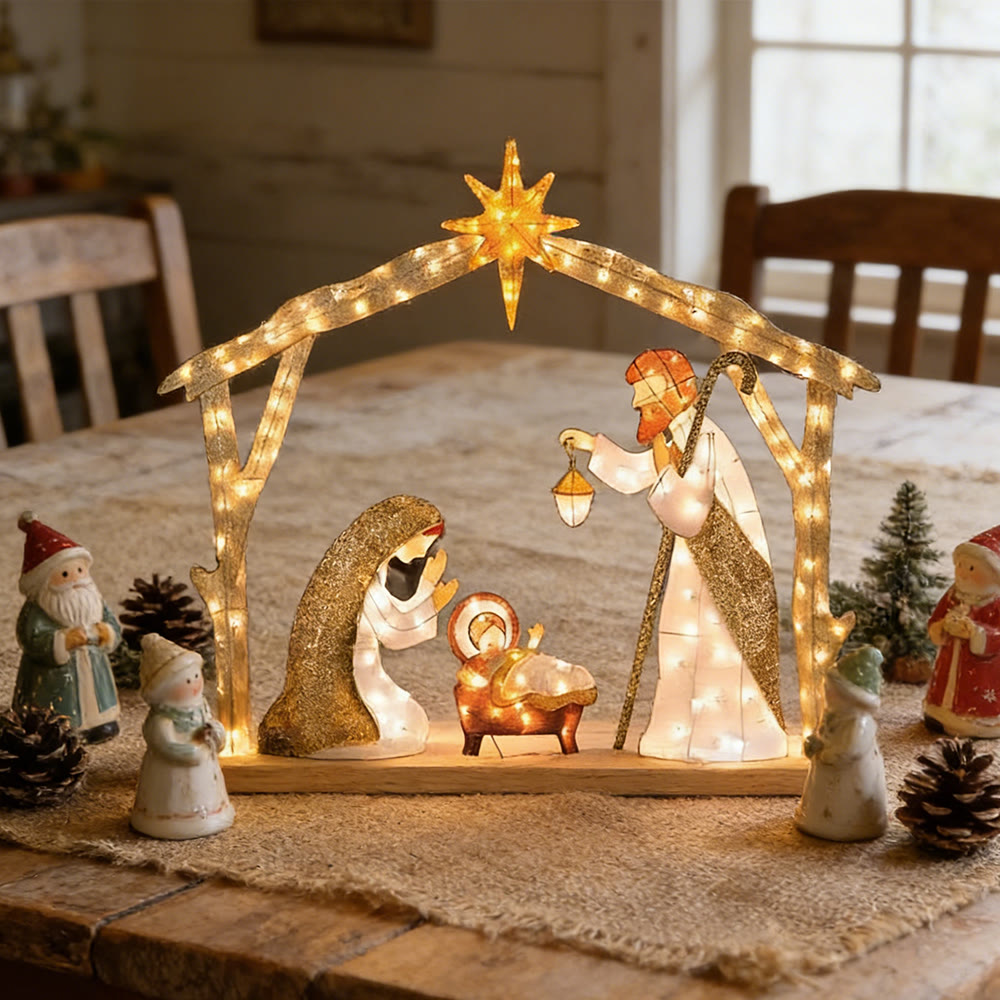 Christianartworkshop – Beleuchtete Krippe: Eine strahlende Hommage an den weihnachtlichen Glauben und das Staunen - image 4
