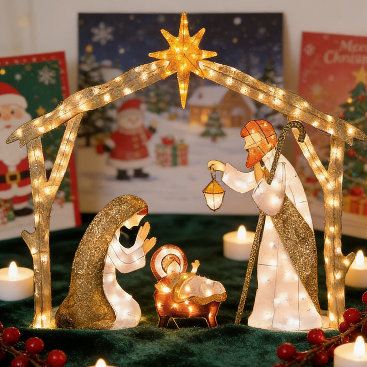 Christianartworkshop – Beleuchtete Krippe: Eine strahlende Hommage an den weihnachtlichen Glauben und das Staunen - image 9