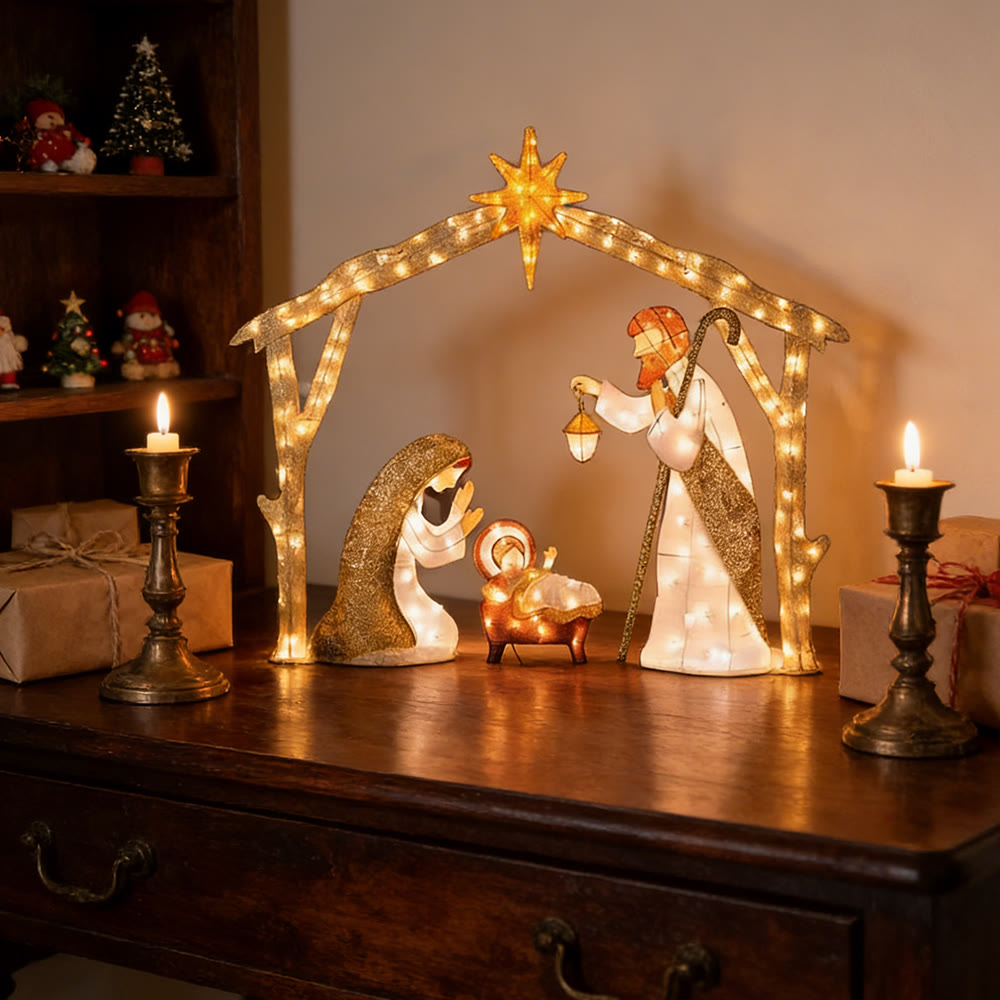 Christianartworkshop – Beleuchtete Krippe: Eine strahlende Hommage an den weihnachtlichen Glauben und das Staunen - image 2