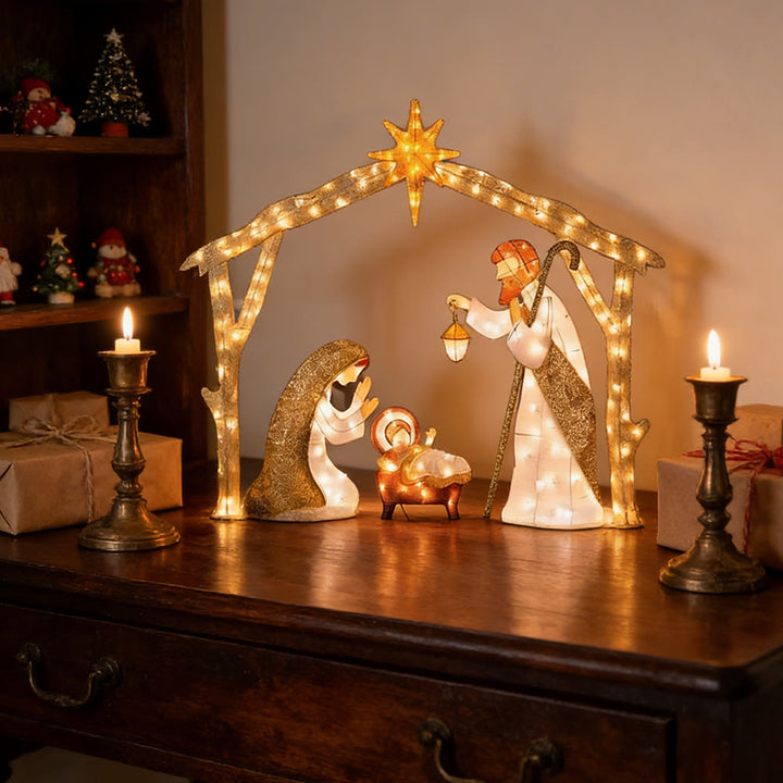 Christianartworkshop – Beleuchtete Krippe: Eine strahlende Hommage an den weihnachtlichen Glauben und das Staunen - image 2