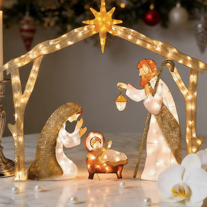 Christianartworkshop – Beleuchtete Krippe: Eine strahlende Hommage an den weihnachtlichen Glauben und das Staunen - image 3