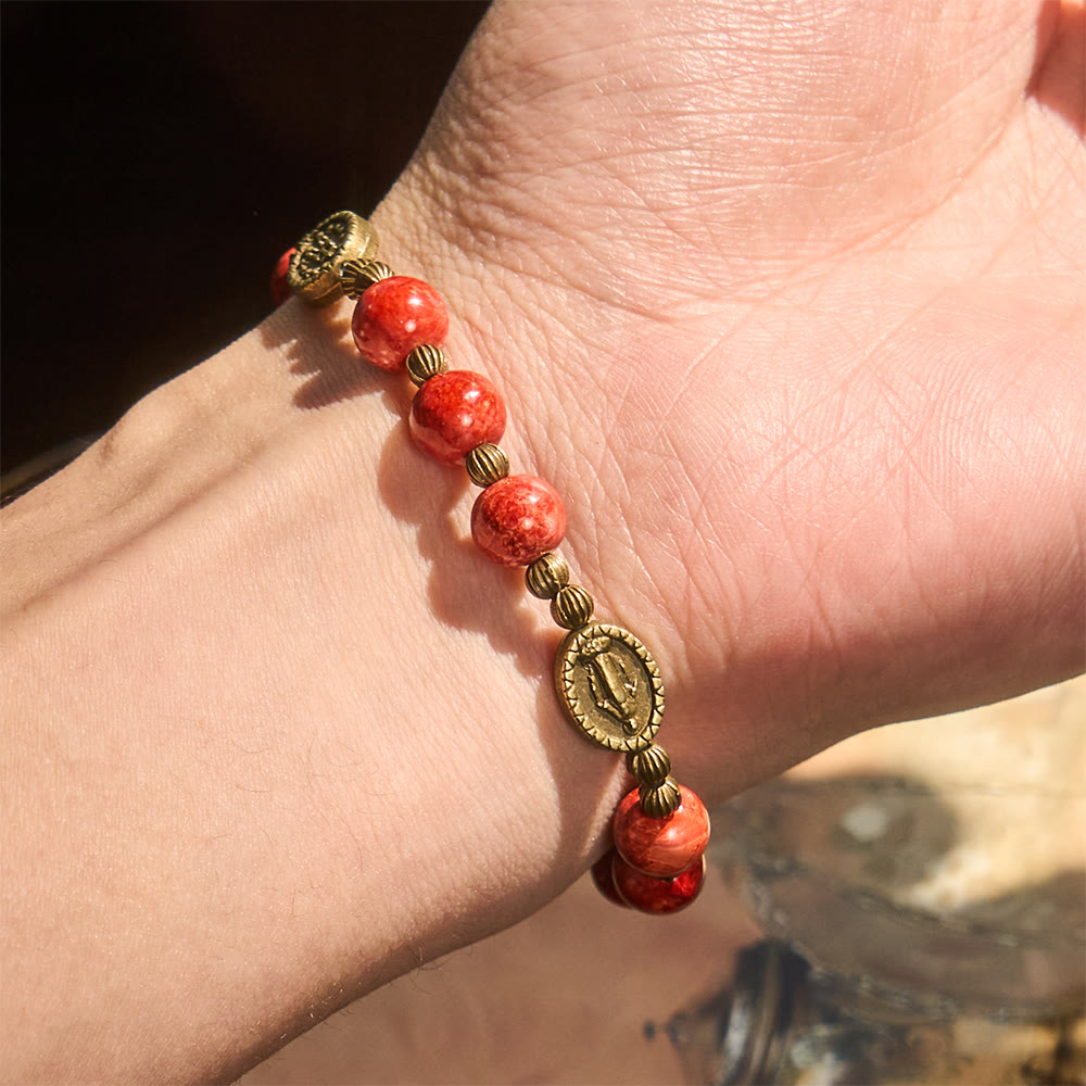 Christianartworkshop Ölgemälde-Rosenkranz und Armband aus Glas: Erinnerung an Glauben und Gnade für stille Momente - image 11