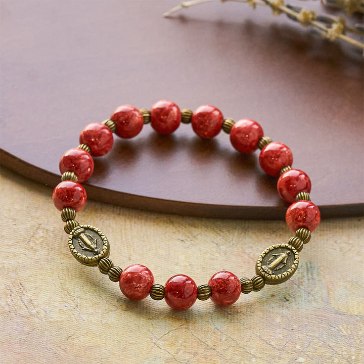 Christianartworkshop Ölgemälde-Rosenkranz und Armband aus Glas: Erinnerung an Glauben und Gnade für stille Momente - image 17
