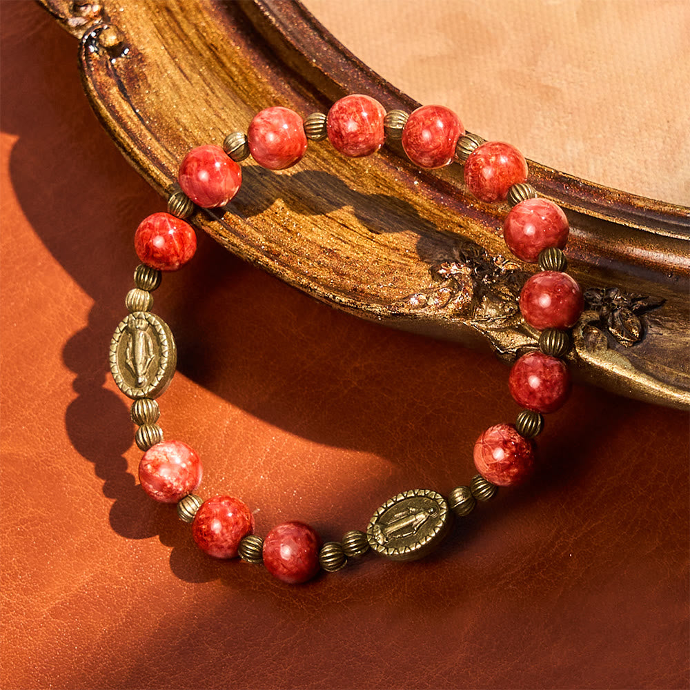 Christianartworkshop Ölgemälde-Rosenkranz und Armband aus Glas: Erinnerung an Glauben und Gnade für stille Momente - image 15