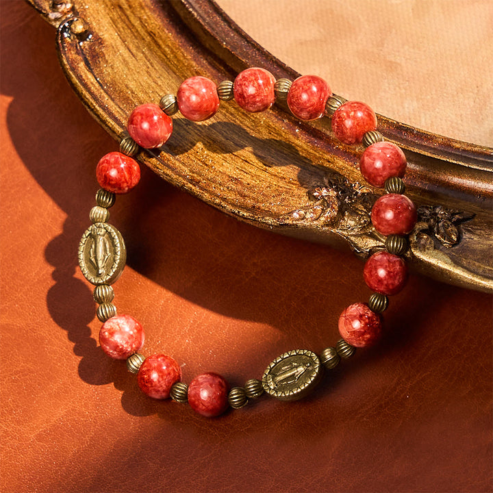 Christianartworkshop Ölgemälde-Rosenkranz und Armband aus Glas: Erinnerung an Glauben und Gnade für stille Momente - image 15