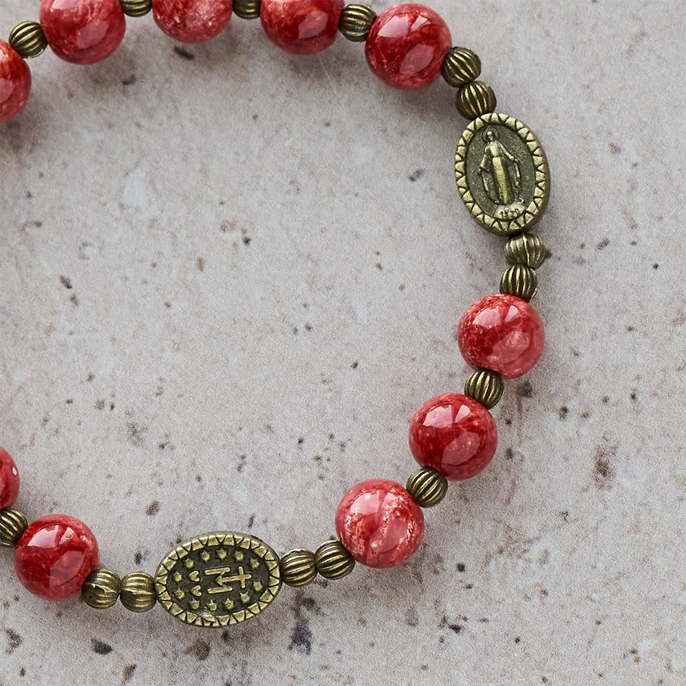 Christianartworkshop Ölgemälde-Rosenkranz und Armband aus Glas: Erinnerung an Glauben und Gnade für stille Momente - image 21