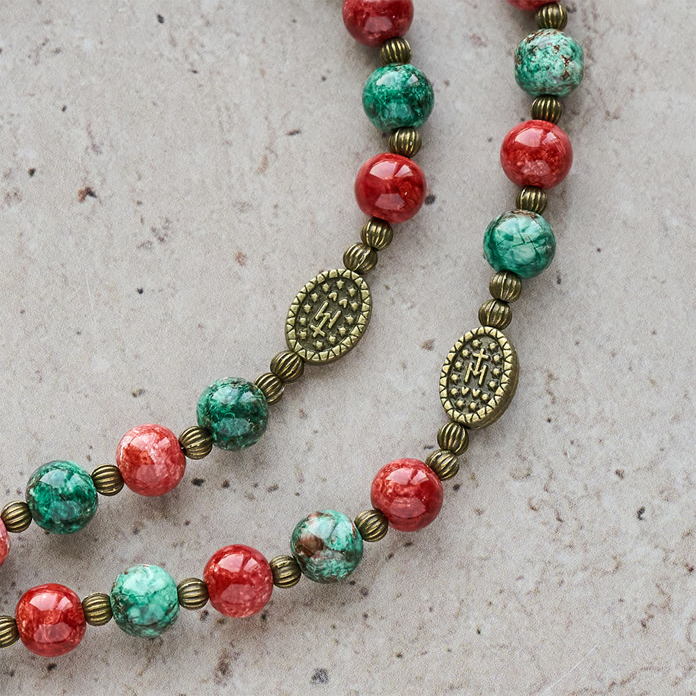 Christianartworkshop Ölgemälde-Rosenkranz und Armband aus Glas: Erinnerung an Glauben und Gnade für stille Momente - image 7