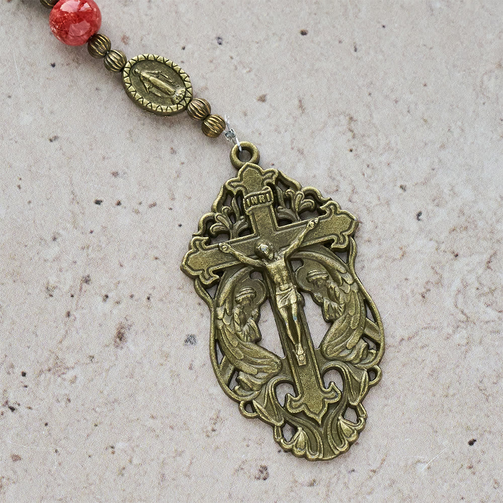 Christianartworkshop Ölgemälde-Rosenkranz und Armband aus Glas: Erinnerung an Glauben und Gnade für stille Momente - image 9