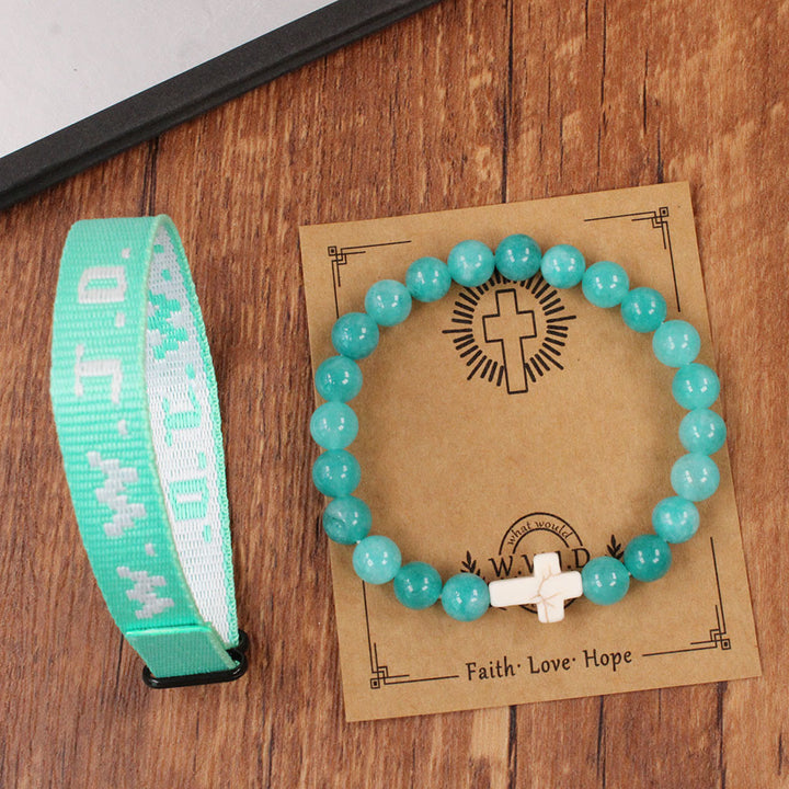 Armband „Glaubensimpuls“ von Christianartworkshop mit Kreuzperle und WWJD-Karte: Geschenkfertiges Erinnerungsstück - Grüner Aventurin - image 16