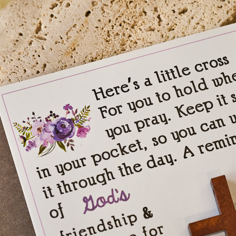 Christianartworkshop Floral Card Pocket Cross: Stiller Begleiter für den Glauben im Alltag - image 1