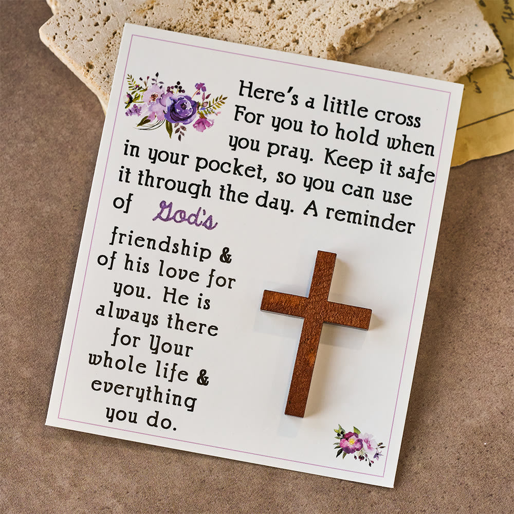 Christianartworkshop Floral Card Pocket Cross: Stiller Begleiter für den Glauben im Alltag - Kreuzen - image 0