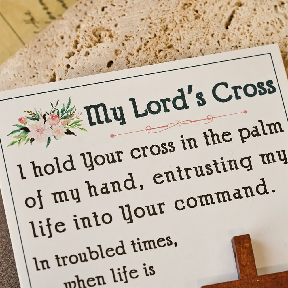 Christianartworkshop Taschenkreuz „Vertraue meinem Leben an“: Tägliche Erinnerung an Gnade für den Alltag - image 1