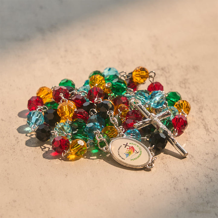 Christianartworkshop Farbenfroher Rosenkranz: Ein besinnliches Geschenk der Andacht und des Lichts - Mehrfarbiger Rosenkranz - image 0