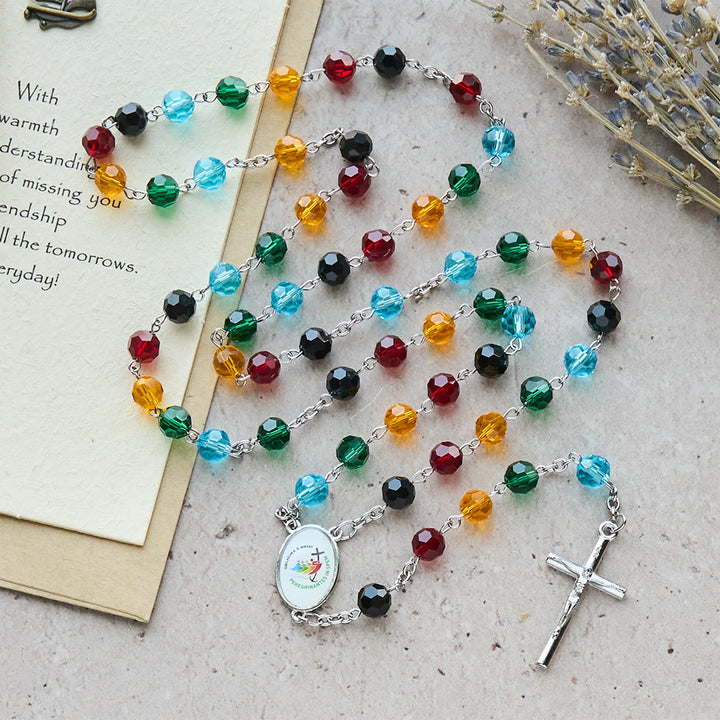 Christianartworkshop Farbenfroher Rosenkranz: Ein besinnliches Geschenk der Andacht und des Lichts - image 4