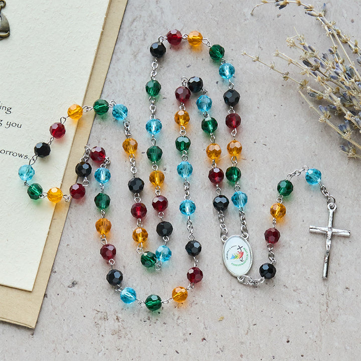 Christianartworkshop Farbenfroher Rosenkranz: Ein besinnliches Geschenk der Andacht und des Lichts - image 3