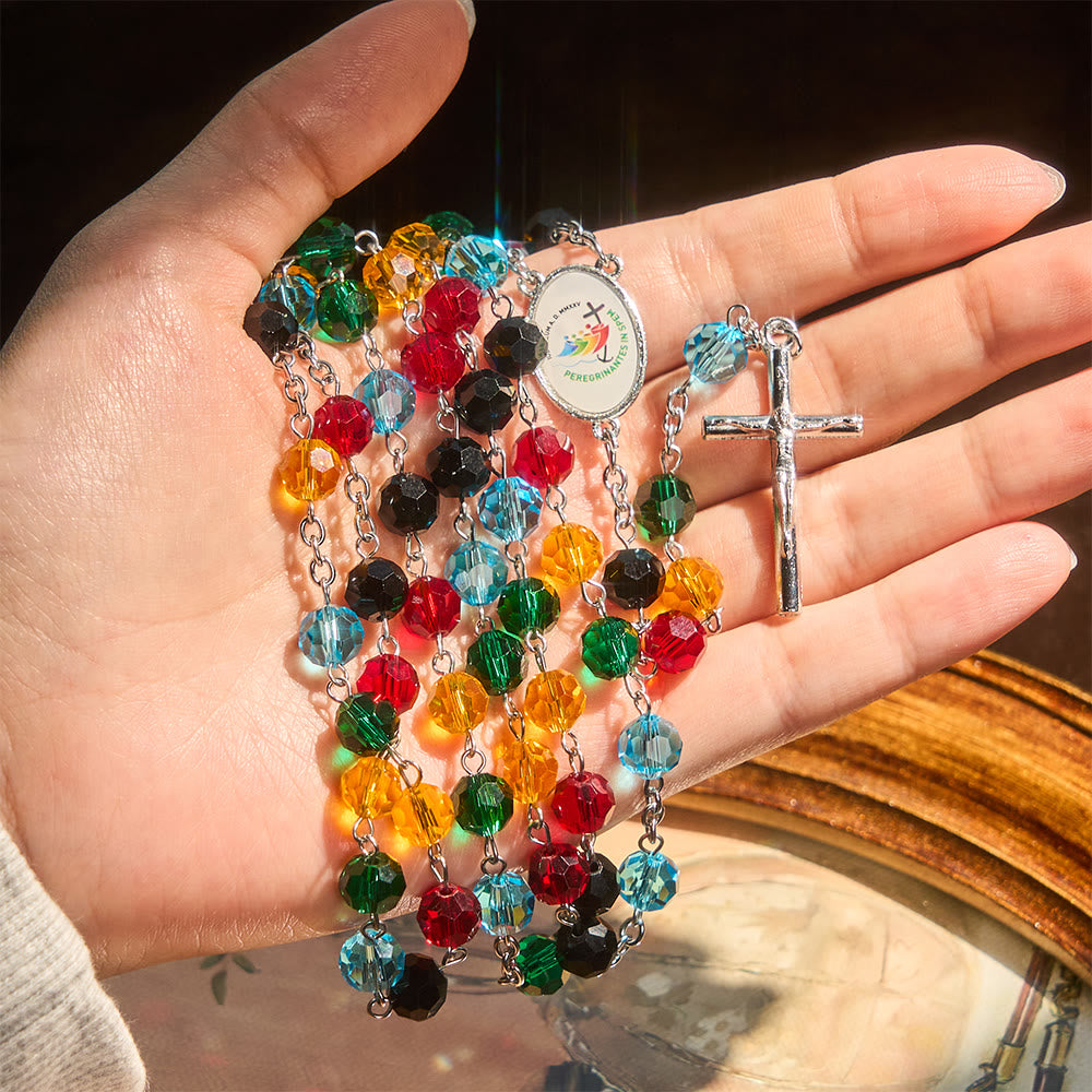 Christianartworkshop Farbenfroher Rosenkranz: Ein besinnliches Geschenk der Andacht und des Lichts - image 1