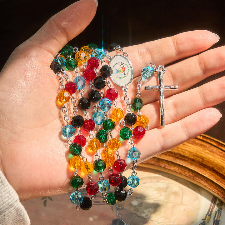 Christianartworkshop Farbenfroher Rosenkranz: Ein besinnliches Geschenk der Andacht und des Lichts - image 1