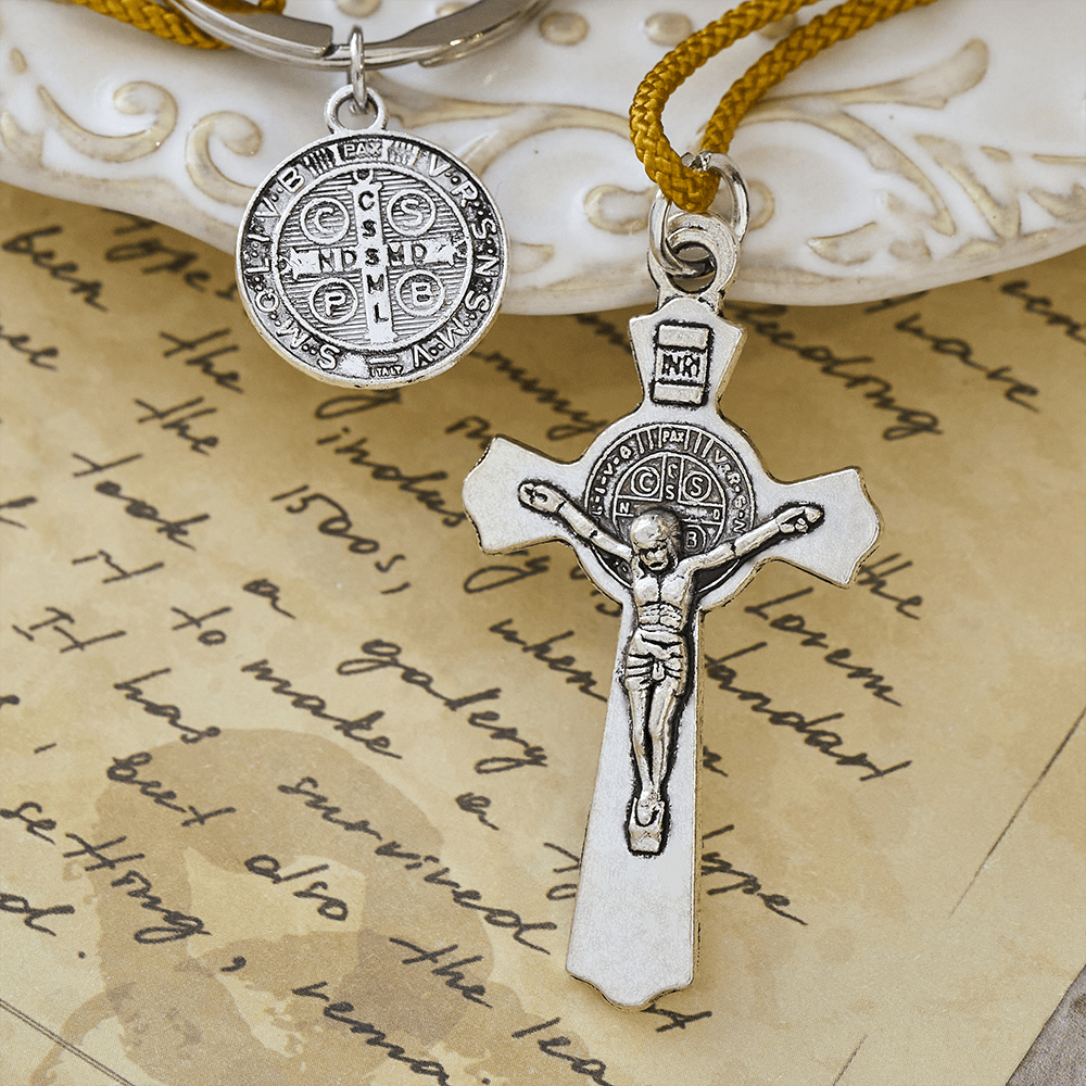 Christianartworkshop Kruzifix & St.-Benedikt-Medaille Rosenkranz aus Holz: Sanfte Erinnerung an den Frieden - image 13