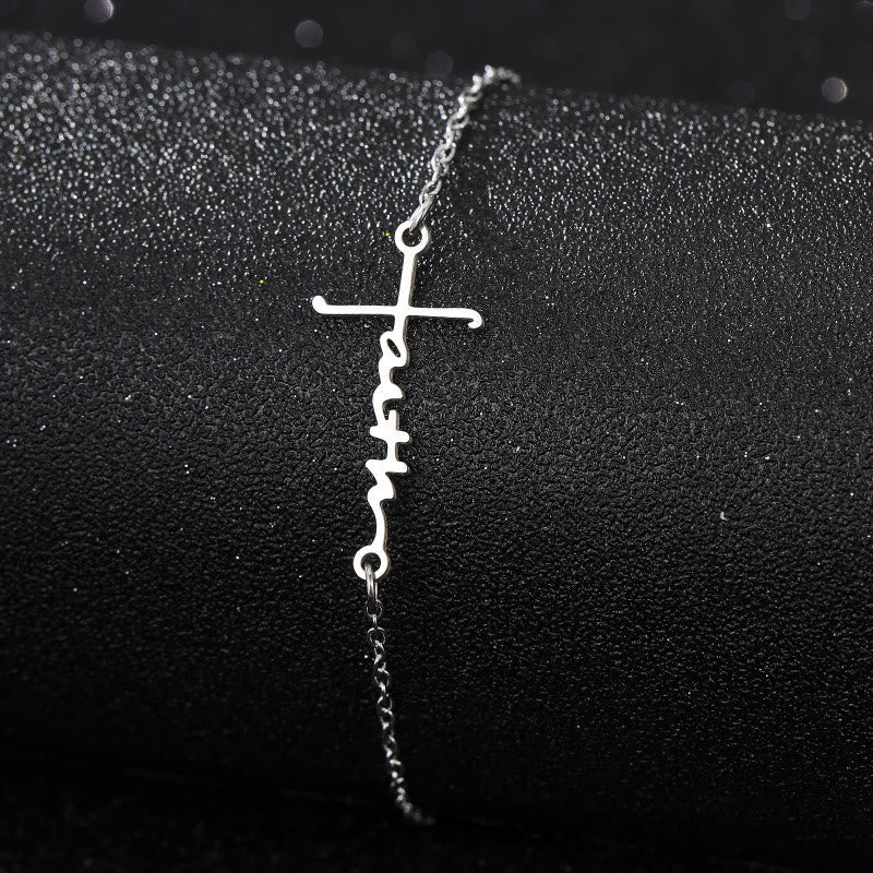 Christianartworkshop Kreuz- und Glaubensarmband: Zarter Begleiter der Gnade und Hoffnung - Glaube - Silber - image 8