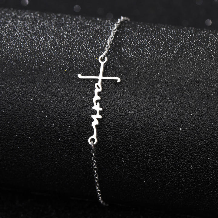 Christianartworkshop Kreuz- und Glaubensarmband: Zarter Begleiter der Gnade und Hoffnung - Glaube - Silber - image 8