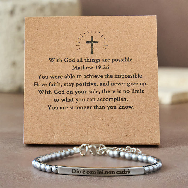 Armband „Matthäus 19,26 & Psalm 46,5“ von Christianartworkshop: Stille Erinnerung an die göttliche Gegenwart - image 1