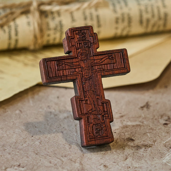 Christianartworkshop Erdiges Taschenkreuz: Stille Erinnerung an das Opfer - image 1