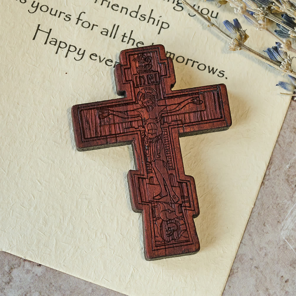 Christianartworkshop Erdiges Taschenkreuz: Stille Erinnerung an das Opfer - image 2
