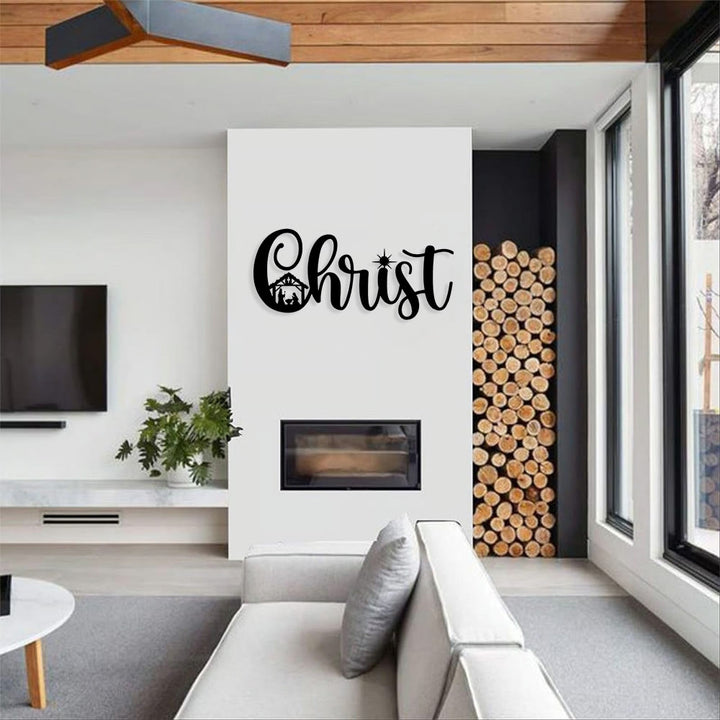 Christliche Kunstwerkstatt: Christliche Krippen-Wanddekoration aus Metall: Zarte Ehrfurcht vor allem - image 2