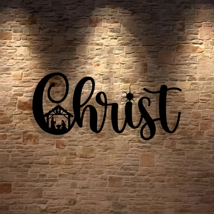 Christliche Kunstwerkstatt: Christliche Krippen-Wanddekoration aus Metall: Zarte Ehrfurcht vor allem - image 3