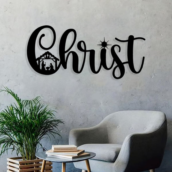 Christliche Kunstwerkstatt: Christliche Krippen-Wanddekoration aus Metall: Zarte Ehrfurcht vor allem - image 4