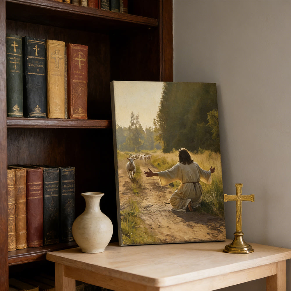 Christianartworkshop Wandbild „Der heitere Gute Hirte“: Ein warmherziger Begleiter sanfter Fürsorge - image 7