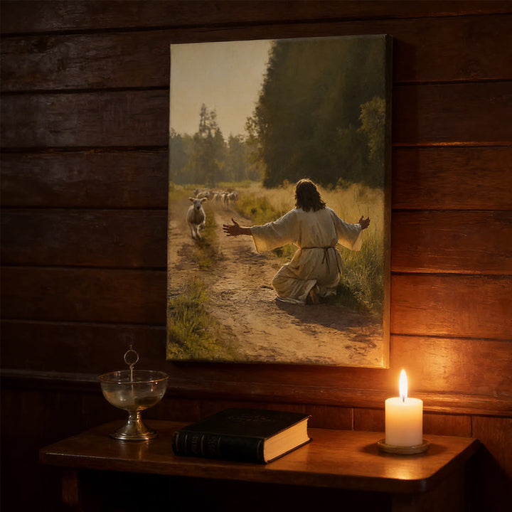 Christianartworkshop Wandbild „Der heitere Gute Hirte“: Ein warmherziger Begleiter sanfter Fürsorge - image 4