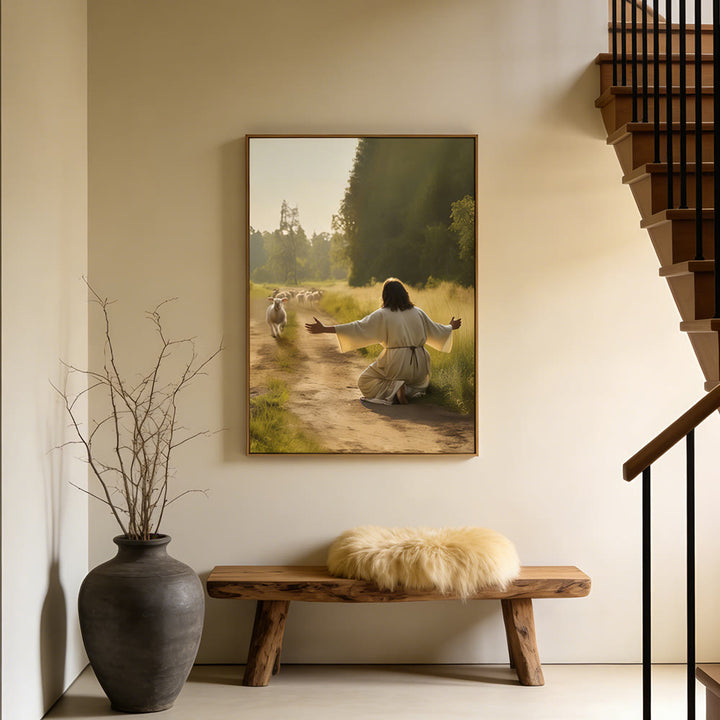 Christianartworkshop Wandbild „Der heitere Gute Hirte“: Ein warmherziger Begleiter sanfter Fürsorge - image 2