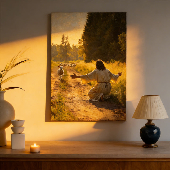 Christianartworkshop Wandbild „Der heitere Gute Hirte“: Ein warmherziger Begleiter sanfter Fürsorge - image 9